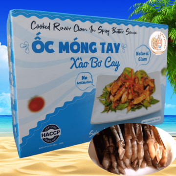 ỐC MÓNG TAY XÀO BƠ CAY - A - XK - HỘP 400GR (HỘP LẺ) - NET 8